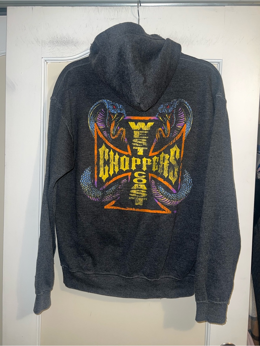 West Coast Choppers X Urban Outfitters Black Colorful Copbra Hoodie